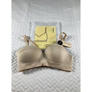 Truekind Supportive Comfort Wireless Shaping Womens Bra Nude Beige Size M NWT